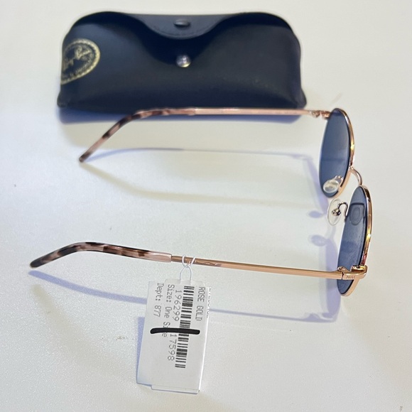 Classic Ray-Ban Metal Black Gold Round Sunglasses RB2476